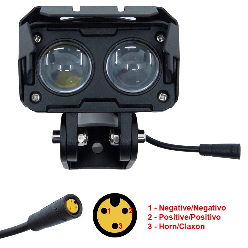 Faro con claxon KuKirin G3 Pro