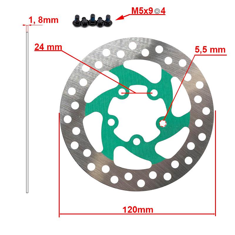 Disco de freio 120mm 5H