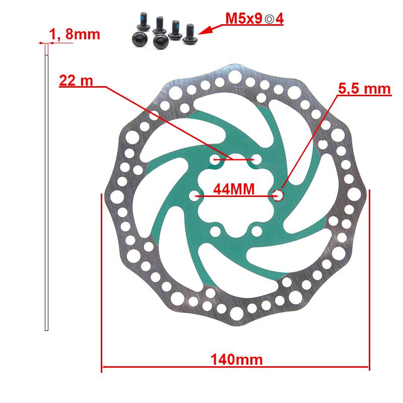 Tarcza hamulcowa R6.1 140mm 6H