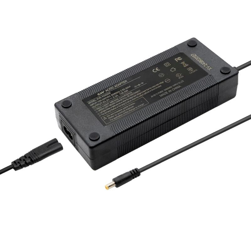 Cargador premium 48V (salida 54,6v) 2A conector DC 5,5x2,1mm