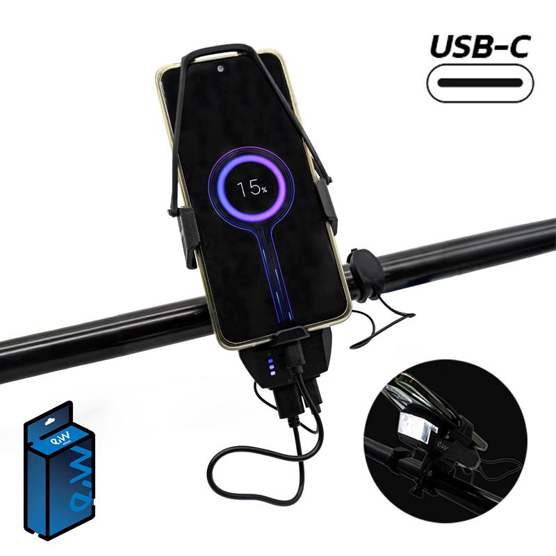 Phone holder EWS009 with power bank and light