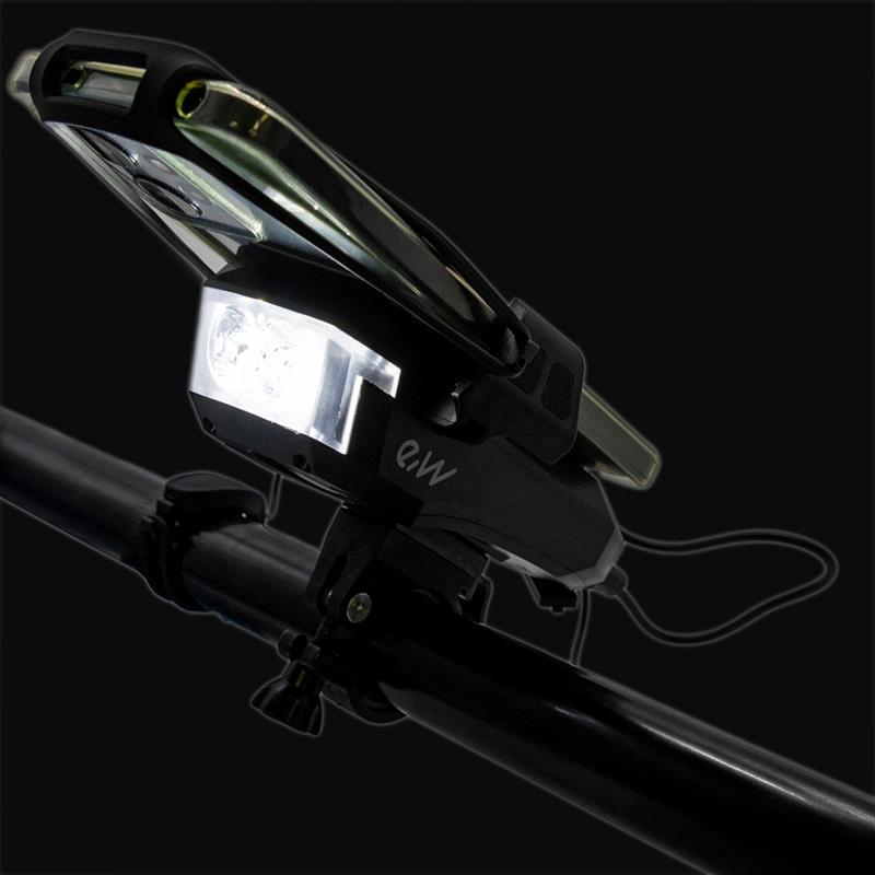 Phone holder EWS009 with power bank and light