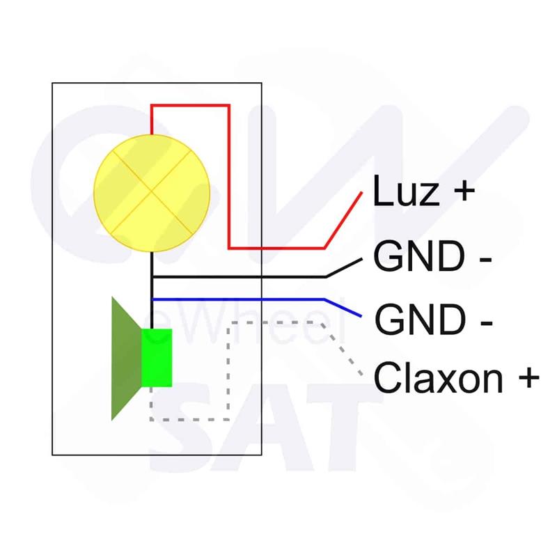 Phare led avec klaxon 12-72v avec connecteur SM