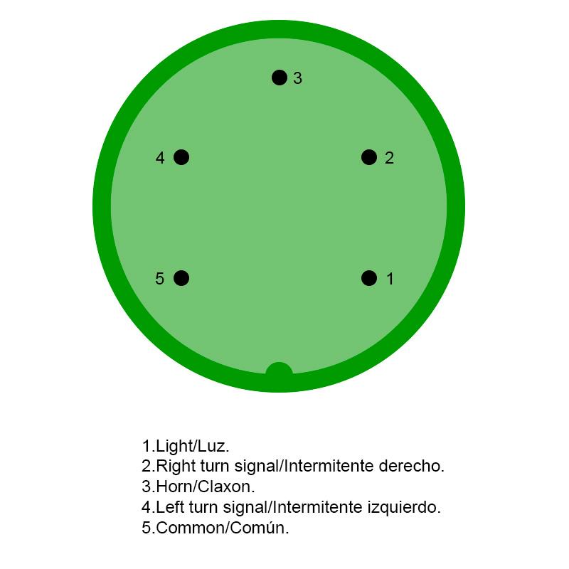 Botonera para luz y claxon