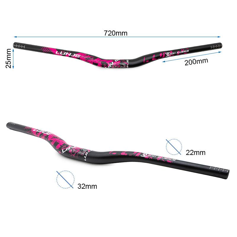 Guidon de 720mm com elevação 25mm