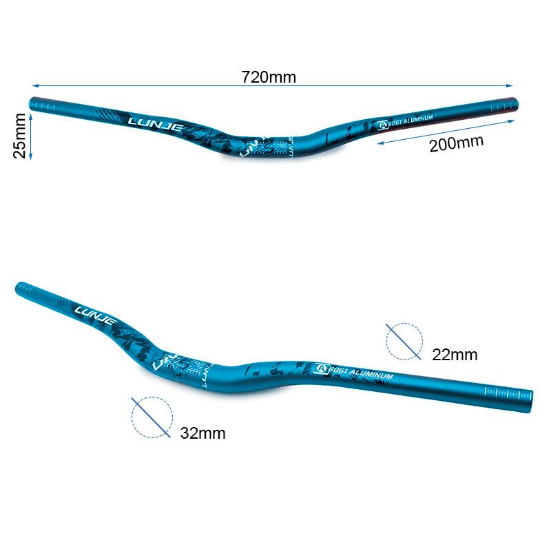 Guidon de 720mm com elevação 25mm
