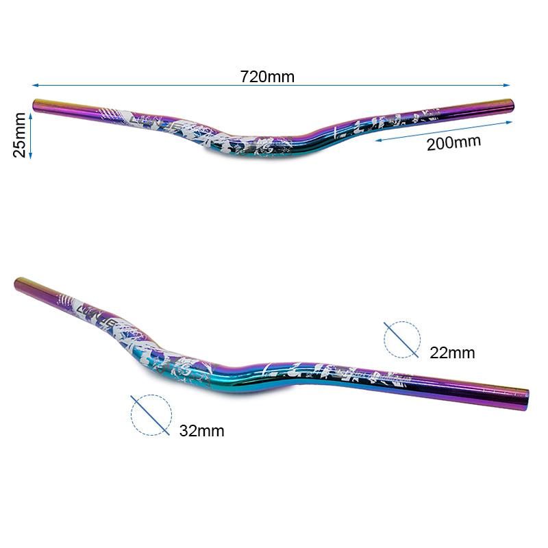 Guidon de 720mm com elevação 25mm