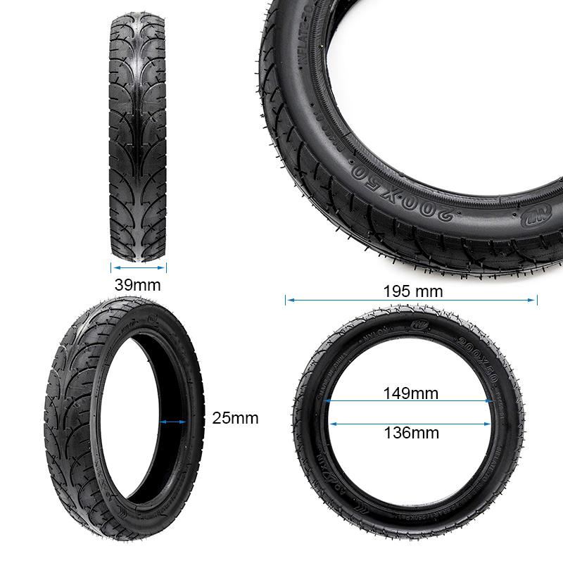 Tire 200x50-5.5 – includes inner tube