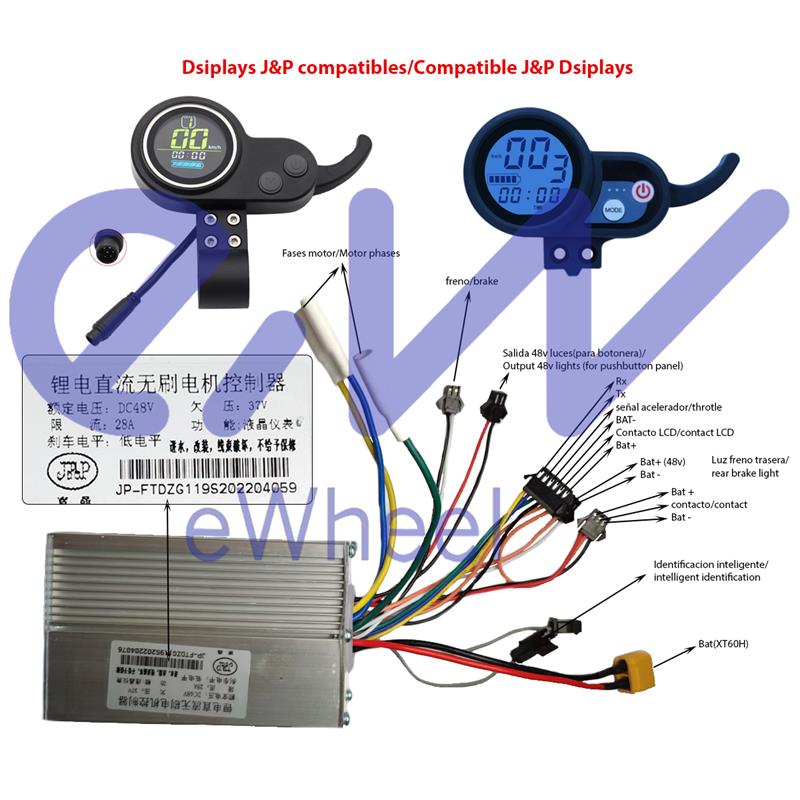 Controller 48V 28A 1200W LCD JP J&P