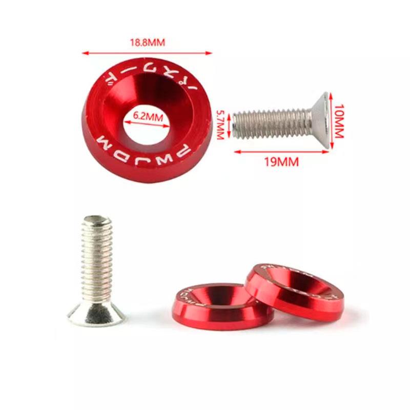 Arandela JDM con tornillos M6x16 - 10uds