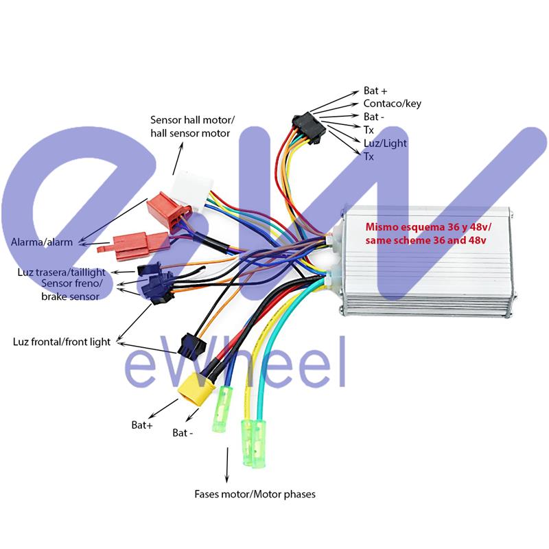 Controladora 36V 15A 350W LCD Liviae