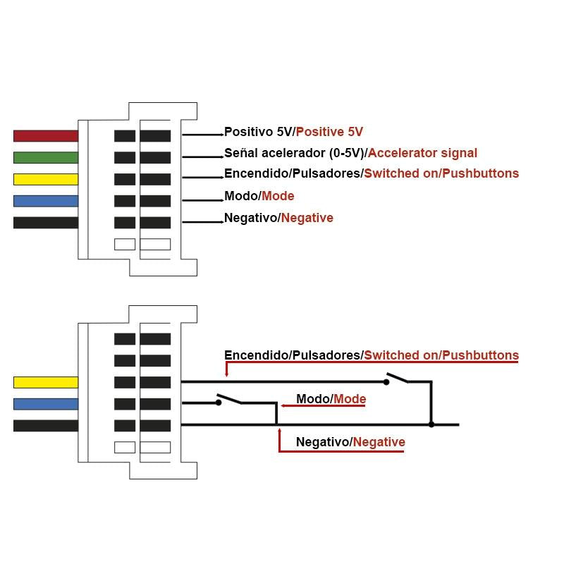 Acelerador con 2 botones para Cecotec Outsider y Bongo serie A azul