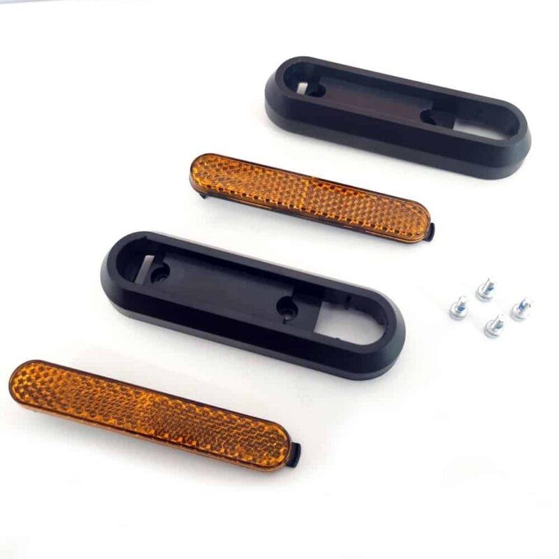 Catadióptrico negro con reflector amarillo para Xiaomi - 2 uds