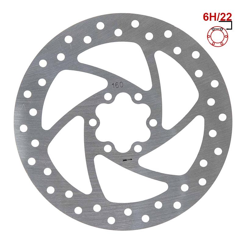Disco de freio 160mm 6H prata