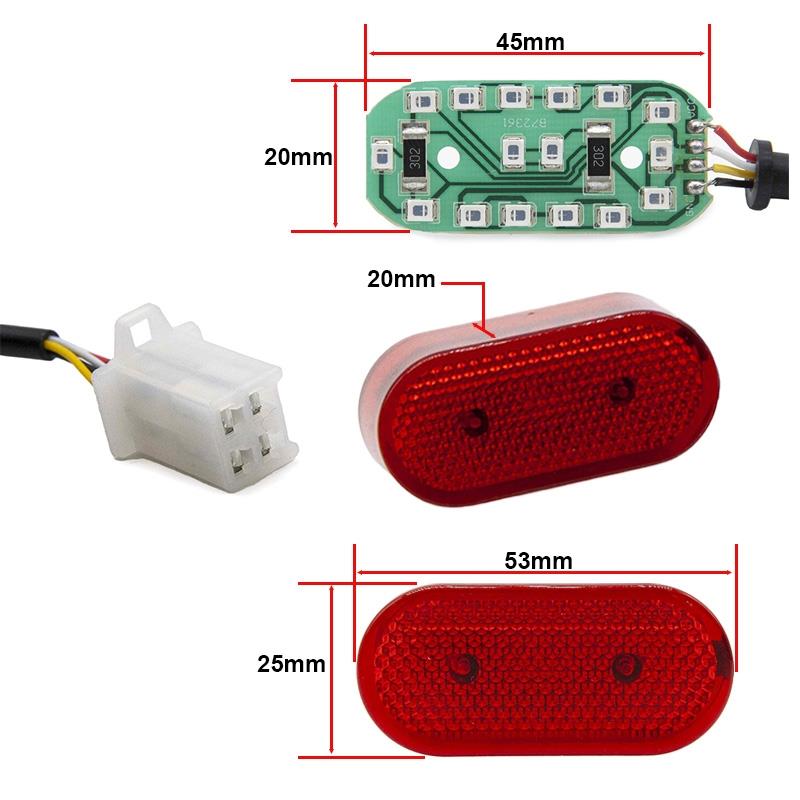 Luz trasera guardabarros 5-70V para Smartgyro Speedway/Rockway/Crossover