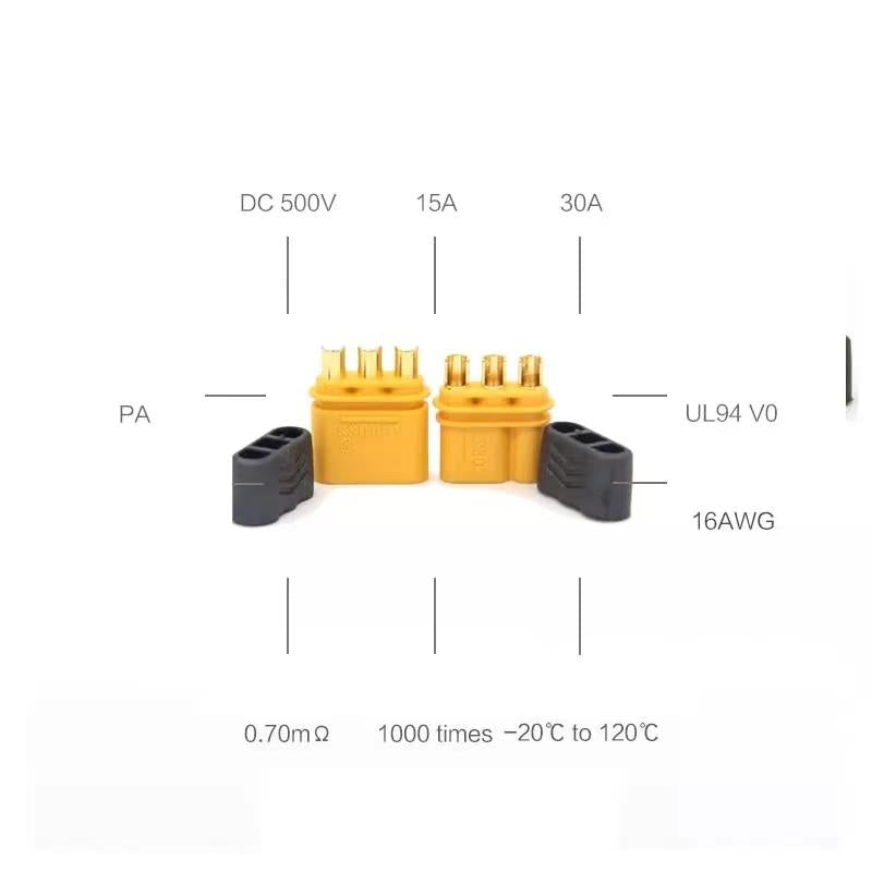 Conector MR30 Amass con protector - 5M/5F
