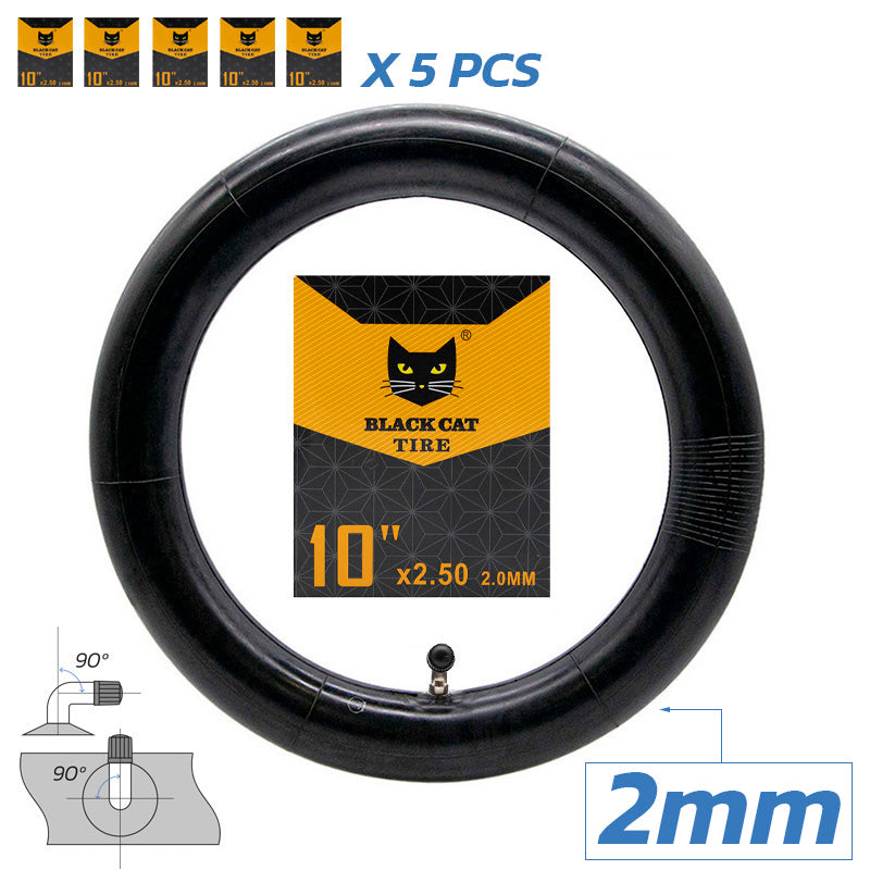 Premium tube 2.0mm thickness 10x2.5 valve 90x90º Black cat