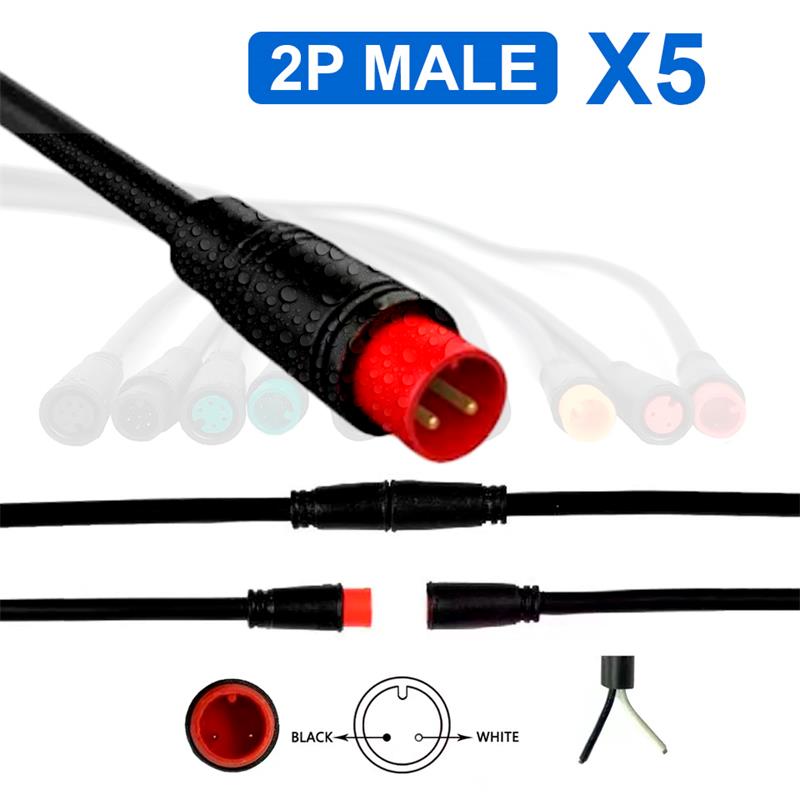 Conector waterproof 8mm 2 pin - 5pcs