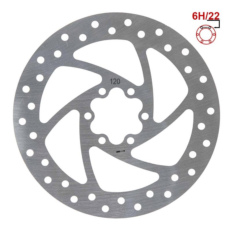 120 mm 6h silver brake disc for Cecotec Outsider/Bongo Series A