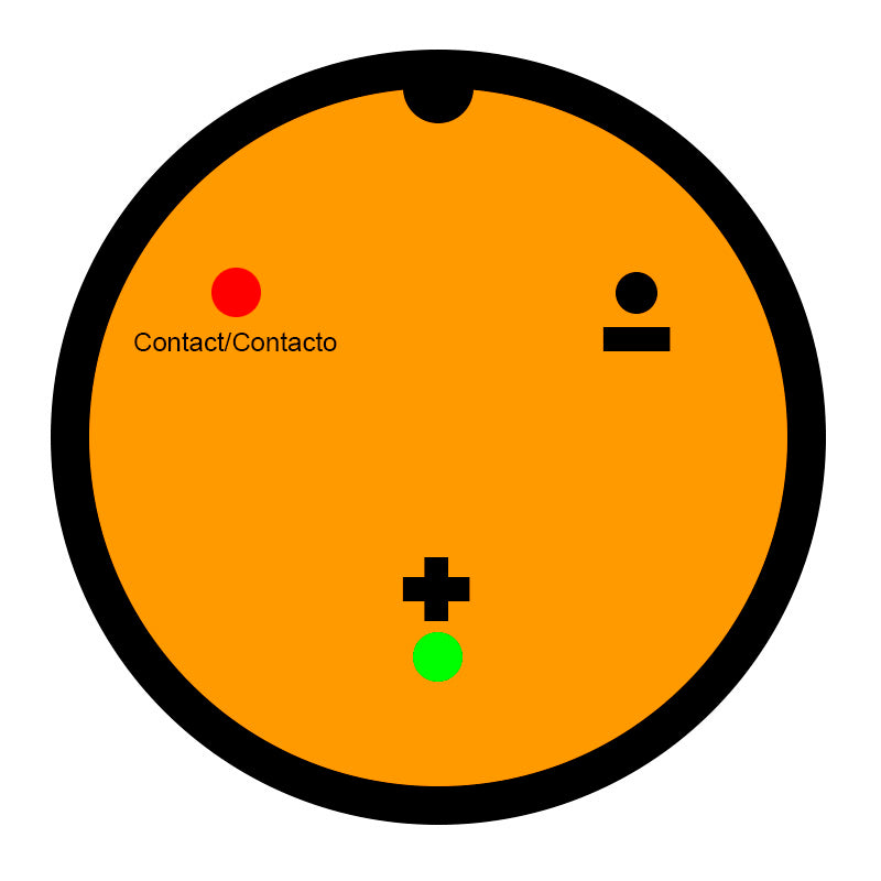 Contact key with a voltmeter - waterproof connector
