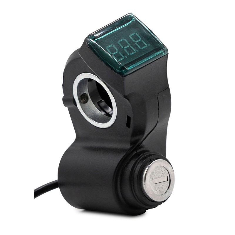 Contact key with a voltmeter - waterproof connector