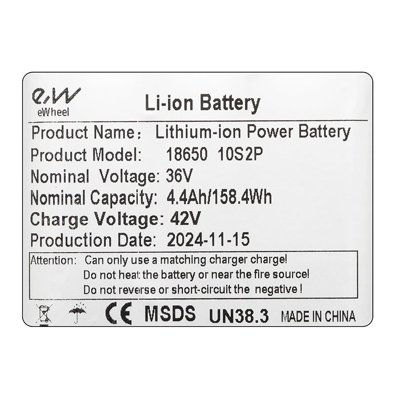 Externe Batterie 36V 4 4 A/h Ewheel