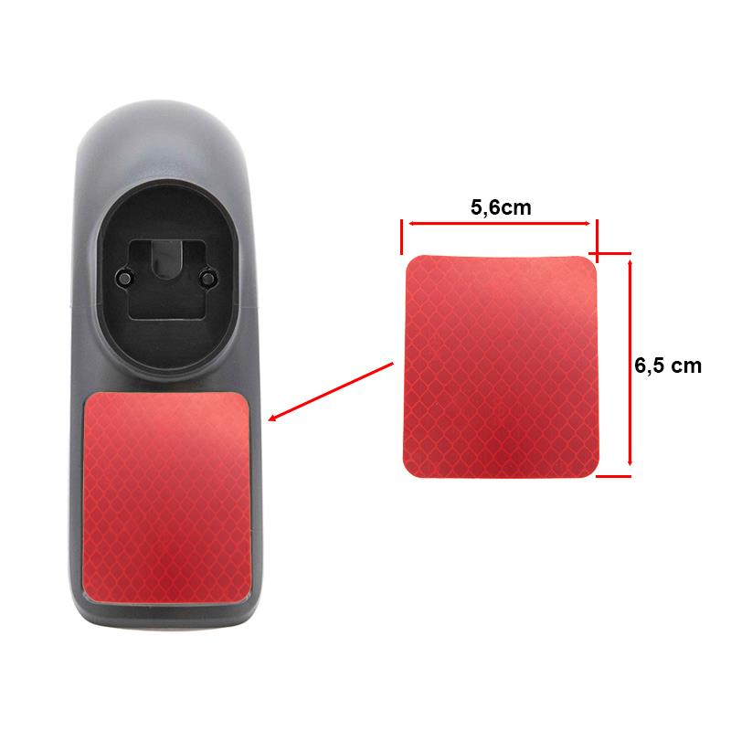 Rote reflektierende Aufkleber 50x60mm für Xiaomi Schutzblech - 10 Stück