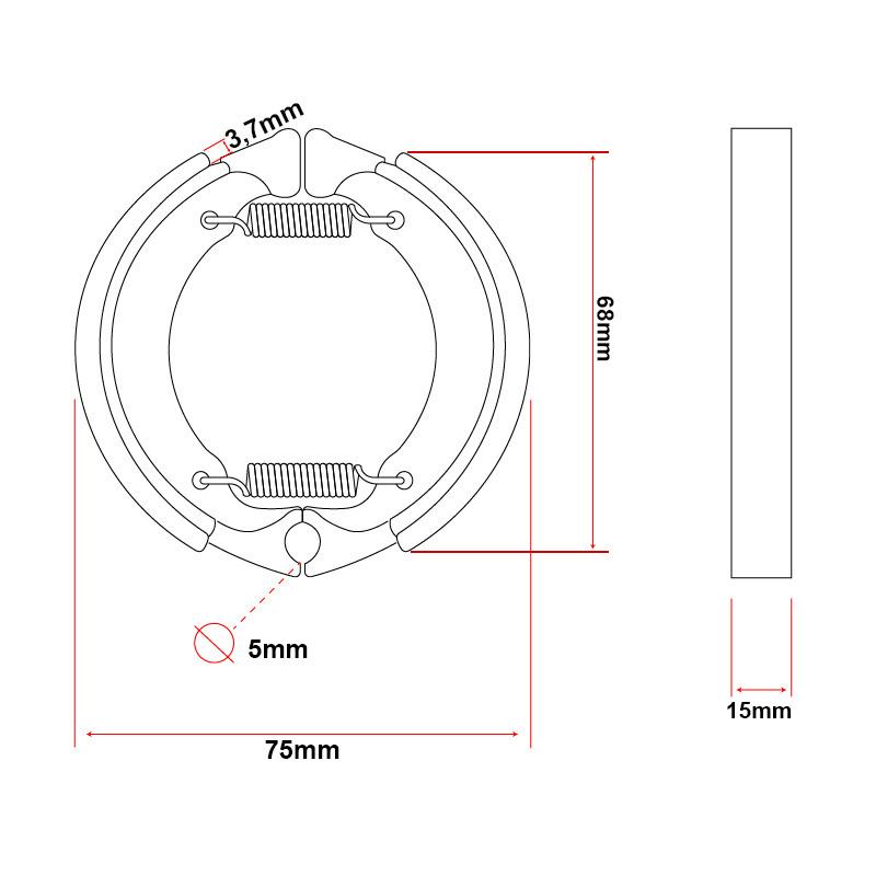 Drum Brake Pad for Mi3 lite/Mi4 lite/Motus Scooty 10