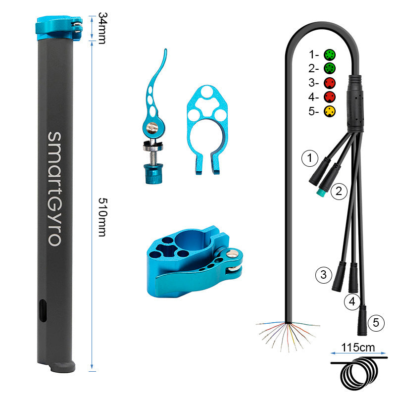 Potence avec câble et collier d’origine Smartgyro Speedway / Rockway / Crossover