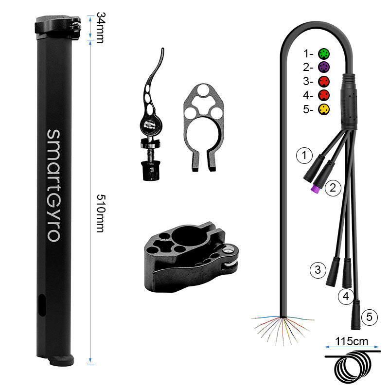 Potence avec câble et collier d’origine Smartgyro Speedway / Rockway / Crossover