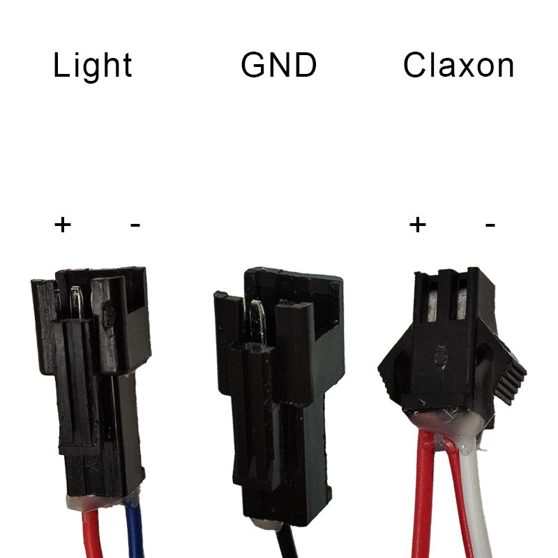 Faro led con claxon 36V-60V con conector SM