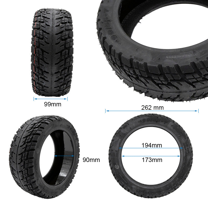 Pneumatico tubeless off-road 90/55-7 rosso con gel