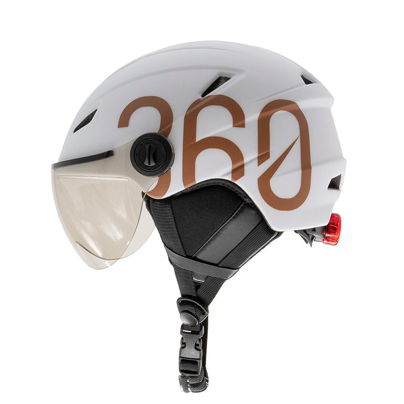 GLOOB Urban bianco - marrone paraorecchie removibili