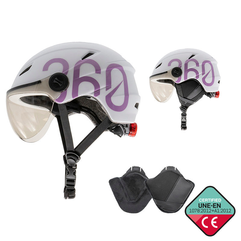 GLOOB Urbano blanco - morado orejeras extraibles