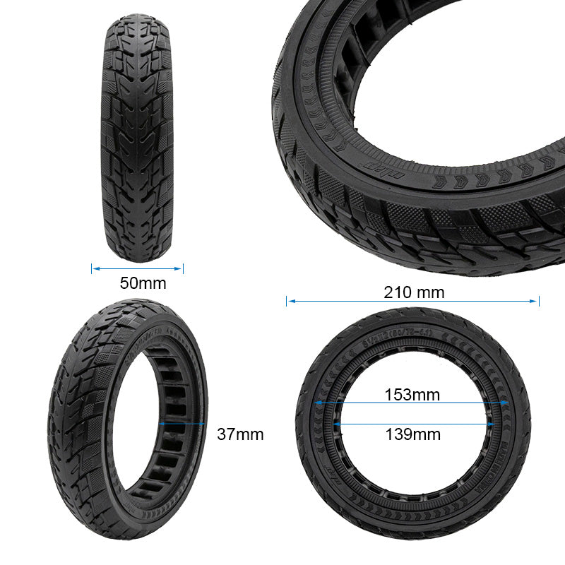 Ruota piena off-road 8,5x2 (50/75-6,1) nera
