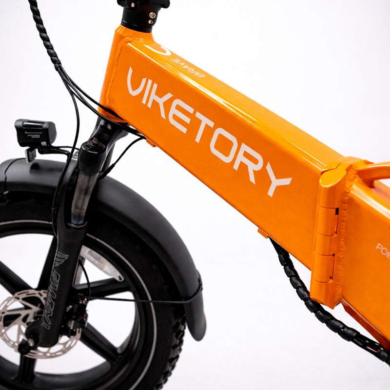 BRAVE ebike FATBIKE Dobrável Laranja/Cinza