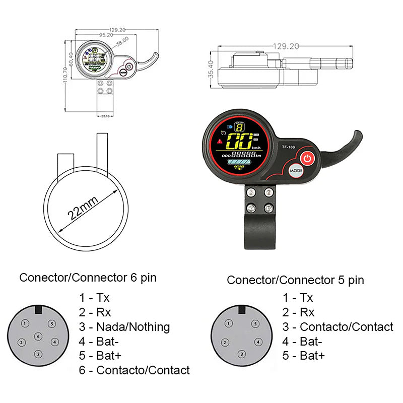 Zestaw elektroniki TF-100 48V 25A 800W