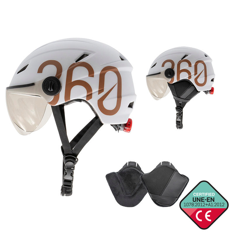 GLOOB Urban bianco - marrone paraorecchie removibili