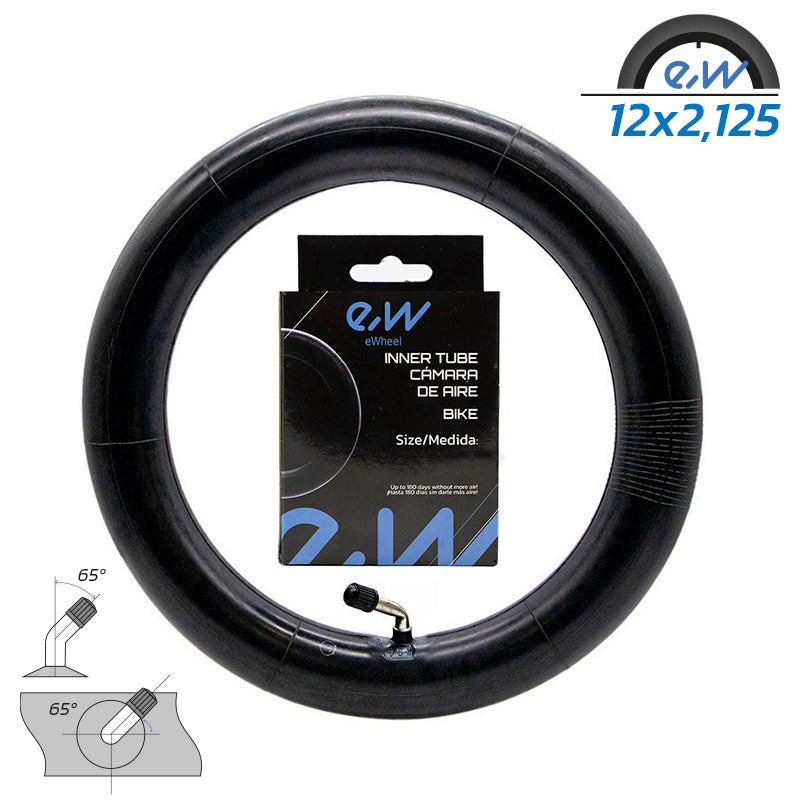Inner tube 12x (1.75 /2 /2.125) VC 65x65º Ewheel