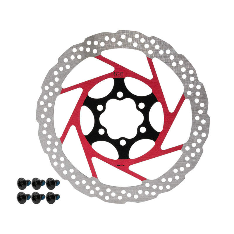Disco de freno V2 6H 160mm rojo