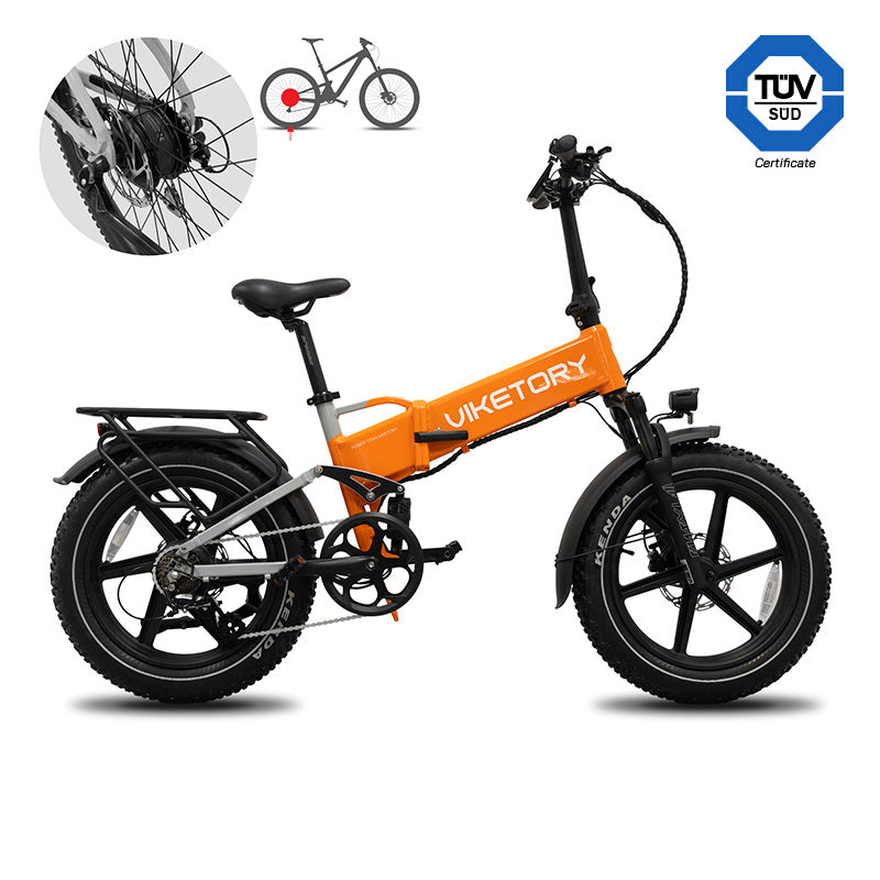 BRAVE ebike FATBIKE Dobrável Laranja/Cinza