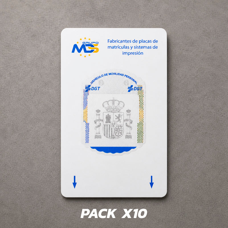 Packs matrículas para impresora DGT