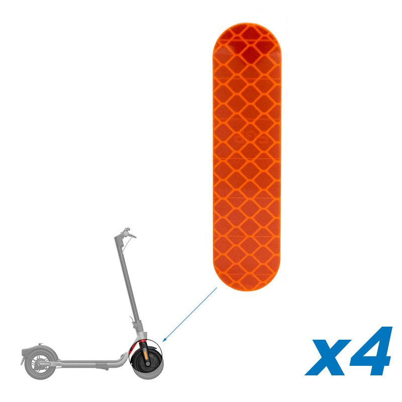 Adesivo riflettente arancione per pin Ninebot serie F e D - 4uds