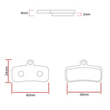 Pastilha de travão RT007-S sinterizada para Shimano saint M810/M820 - Jogo de 2 