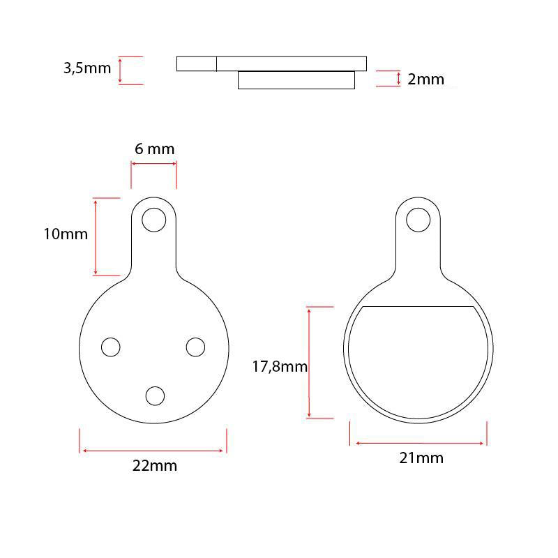CT002 pastilha [Ewheel] - 2 conjuntos