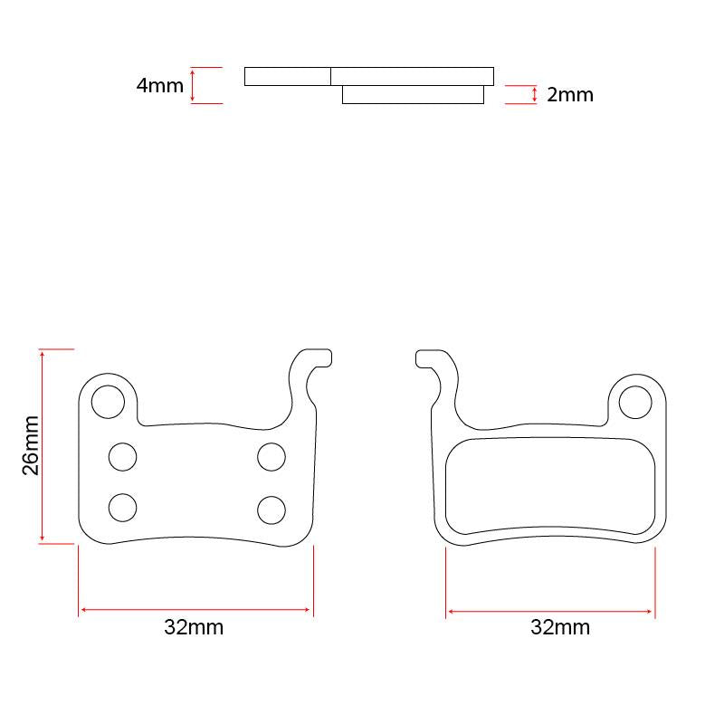 RS001 pastiglia per pinza xtech [Ewheel] - 2 set 