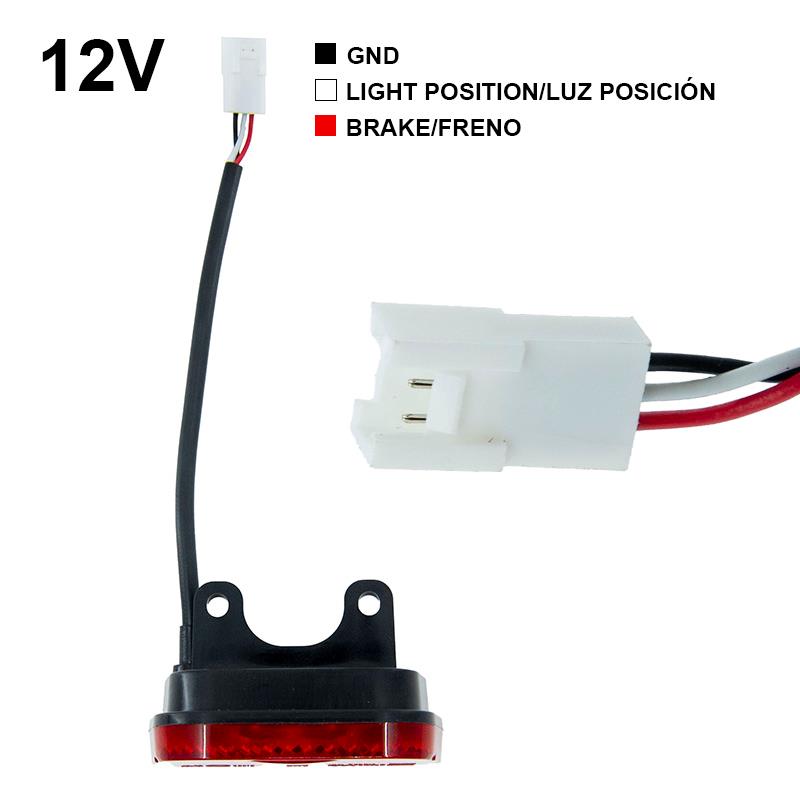 Feu arrière garde-boue 12V d’origine Niu KQi2 Pro