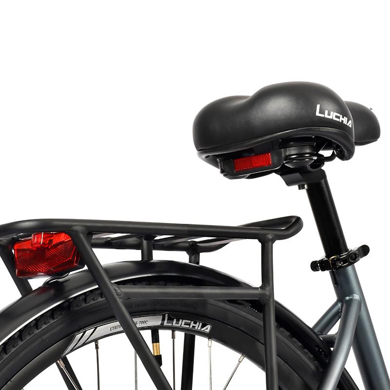 Bicicleta eléctrica urbana Antares 700C con marco de acero y frenos de disco
