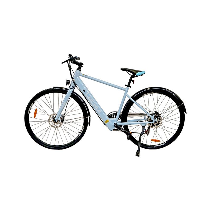 Bicicleta eléctrica de carretera Atria 700c con marco de acero y frenos de disco