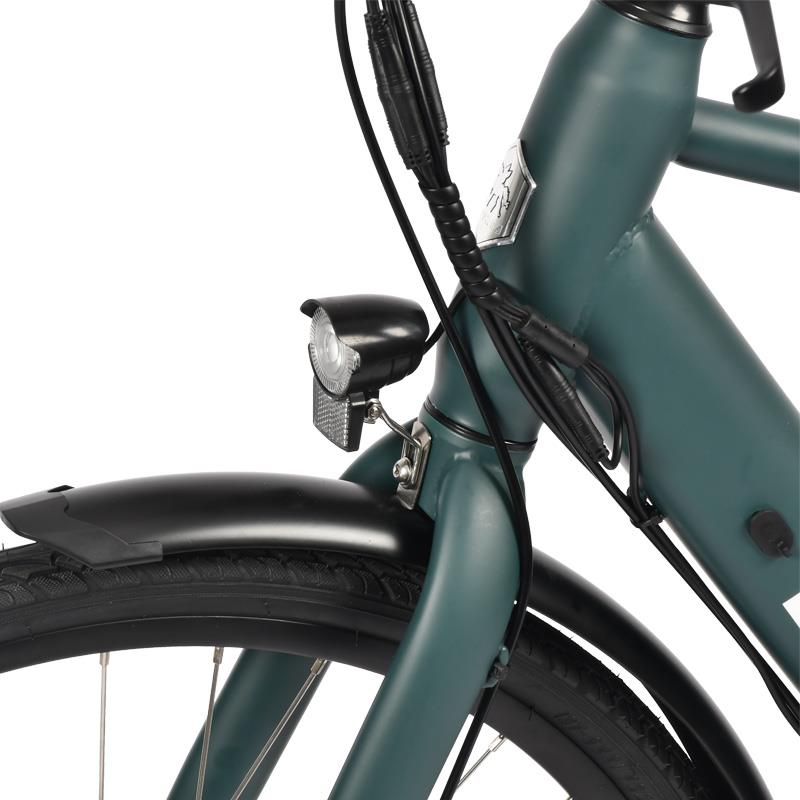Bicicleta eléctrica de carretera Atria 700c con marco de acero y frenos de disco